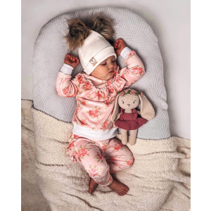 Welurowy Dresik Kwiaty ZAPA