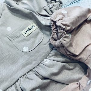 Sukienka krótki rękaw groszki od Atut / 2 kolory