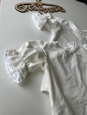 Body/ Bluzka Ecru Koronka ZAPA - obrazek 2