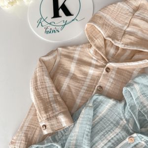 Koszula Muślinowa Z Kapturem W Pasy Kaya / Kolory