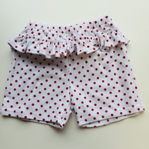 Spodenki Czerwone Groszki Na Bieli ZaPa