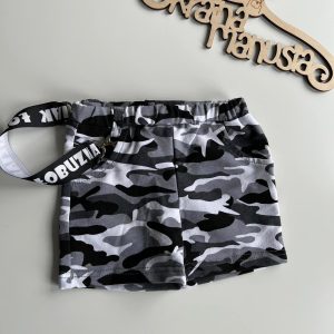 Szorty Szare Moro Z Odpinaną Szarfą ZAPA