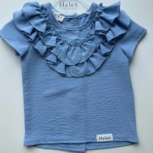 Koszulka Z Falbankami Niebieska Helen, 74