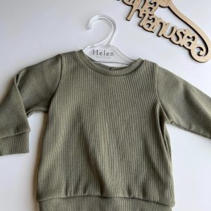 Bluza Prążkowana Khaki