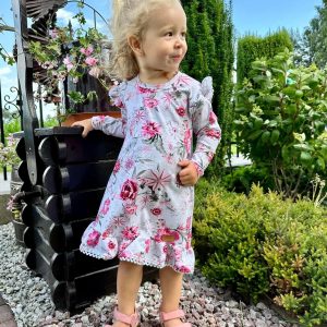 Sukienka Kwiaty Długi Rękaw Zuzi Handmade