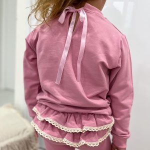 Bluza Różowa Z Wstążką Na Plecach Zuzi Handmade