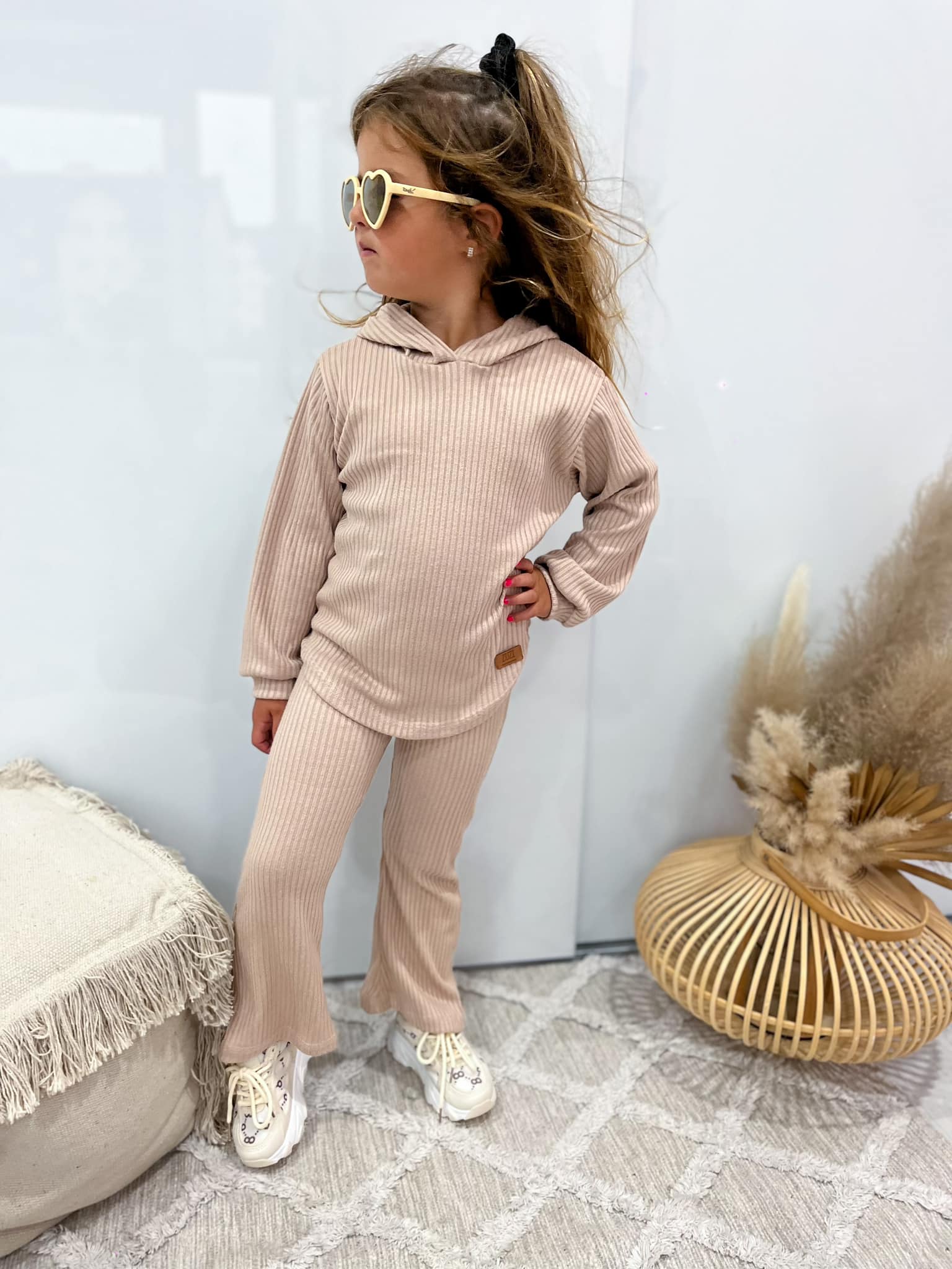 Bluza Z Kapturem Sweterkowa Beż Zuzi Handmade - obrazek 4