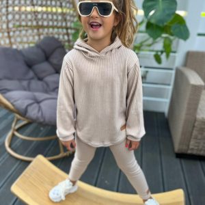 Bluza Z Kapturem Sweterkowa Beż Zuzi Handmade