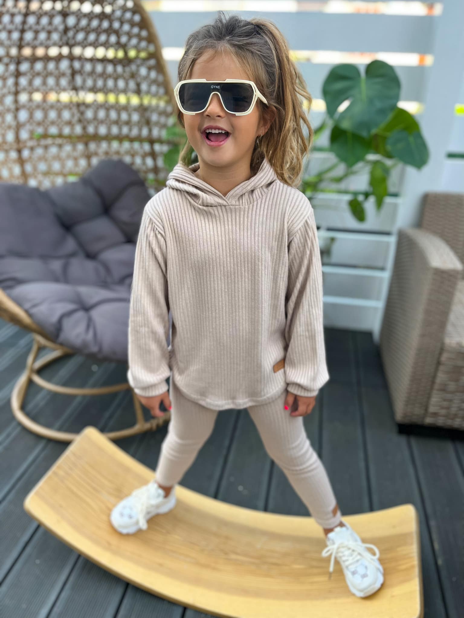 Bluza Z Kapturem Sweterkowa Beż Zuzi Handmade