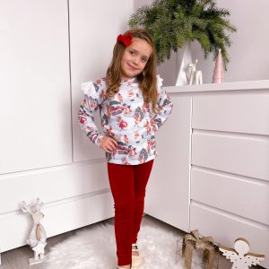 Legginsy Welurowe Czerwone Zuzi Handmade