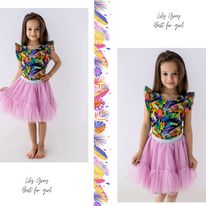 Bluzka Tropikalne Kwiaty Lily Grey