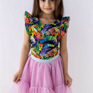 Bluzka Tropikalne Kwiaty Lily Grey