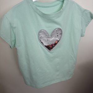 Koszulka Brokatowe Serce Mięta Igomill