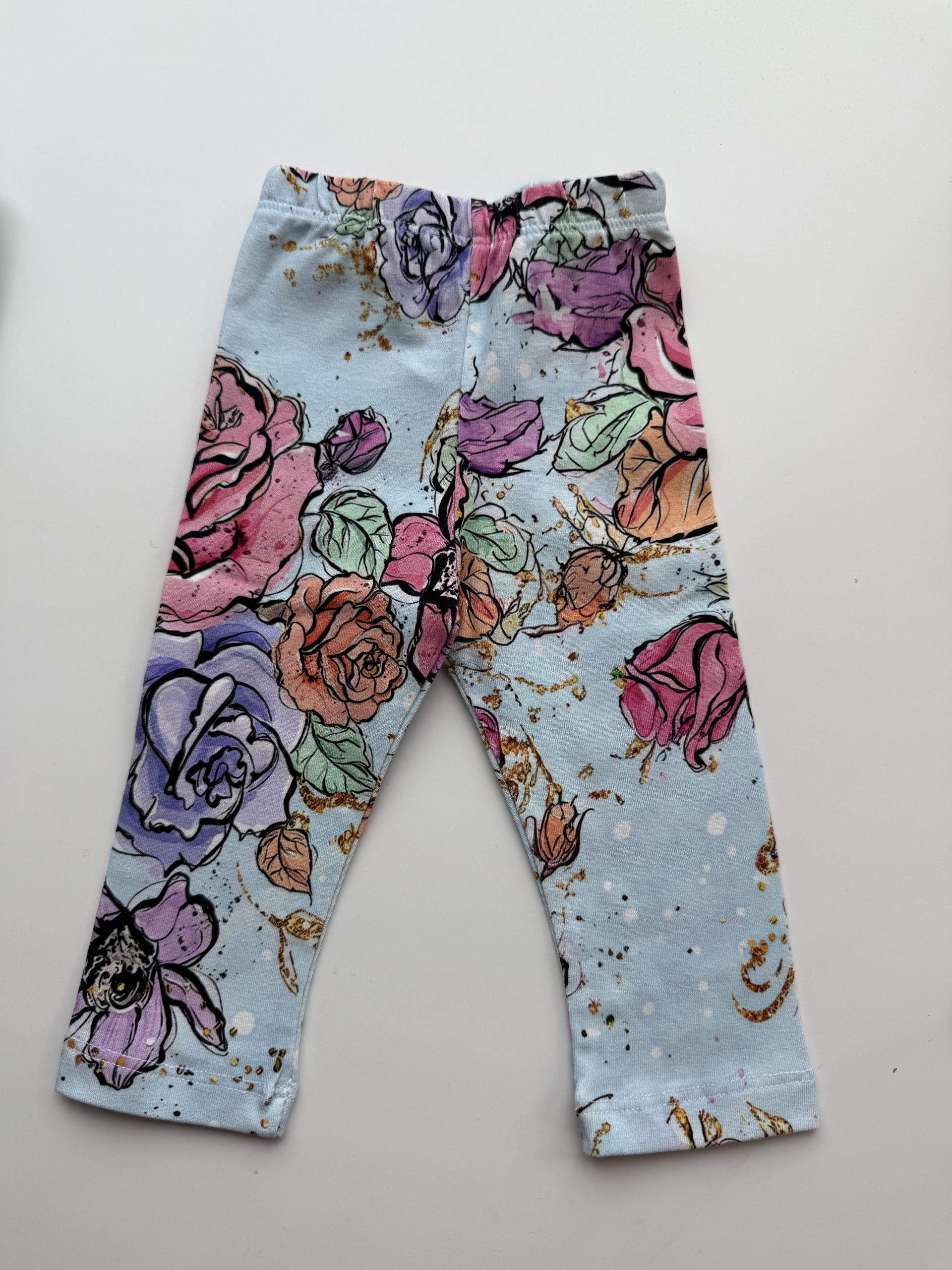 Legginsy Kwiaty Na Błękicie Haydi