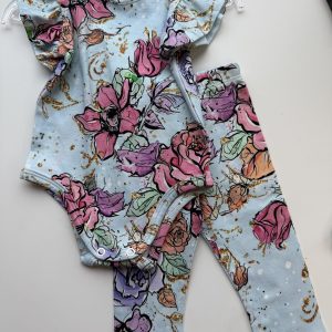 Legginsy Kwiaty Na Błękicie Haydi