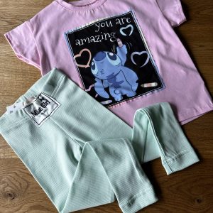 Legginsy Prążek Miss Girl Mięta Igomill