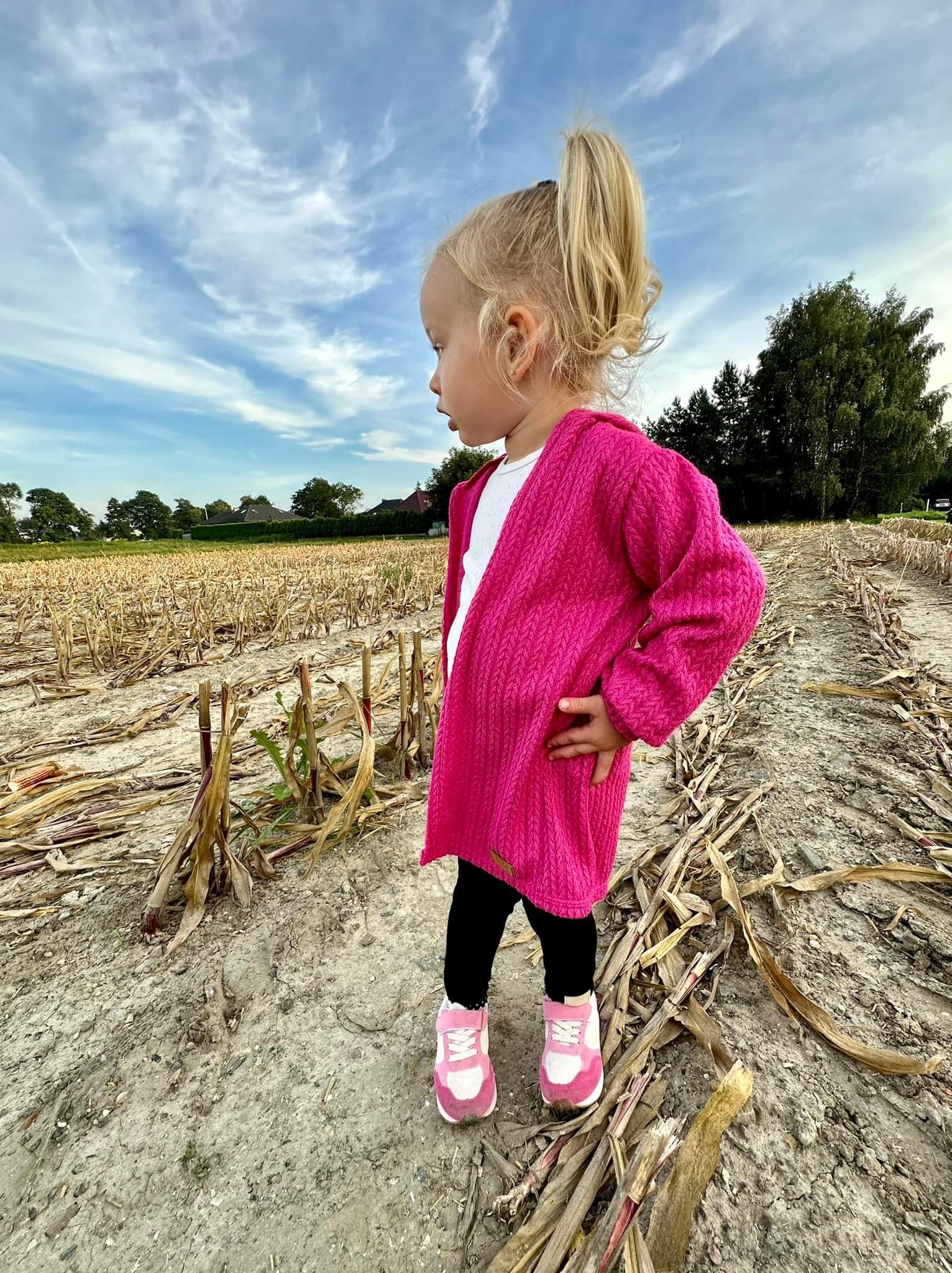 Kardigan Kaptur Fuksja Zuzi - obrazek 2