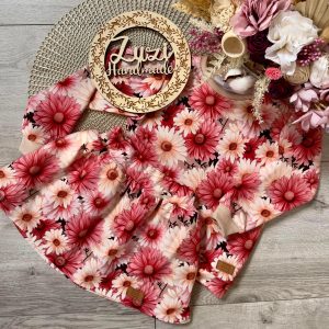 Spódniczka Czerwone Kwiaty Zuzi Handmade