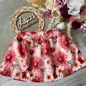 Spódniczka Czerwone Kwiaty Zuzi Handmade