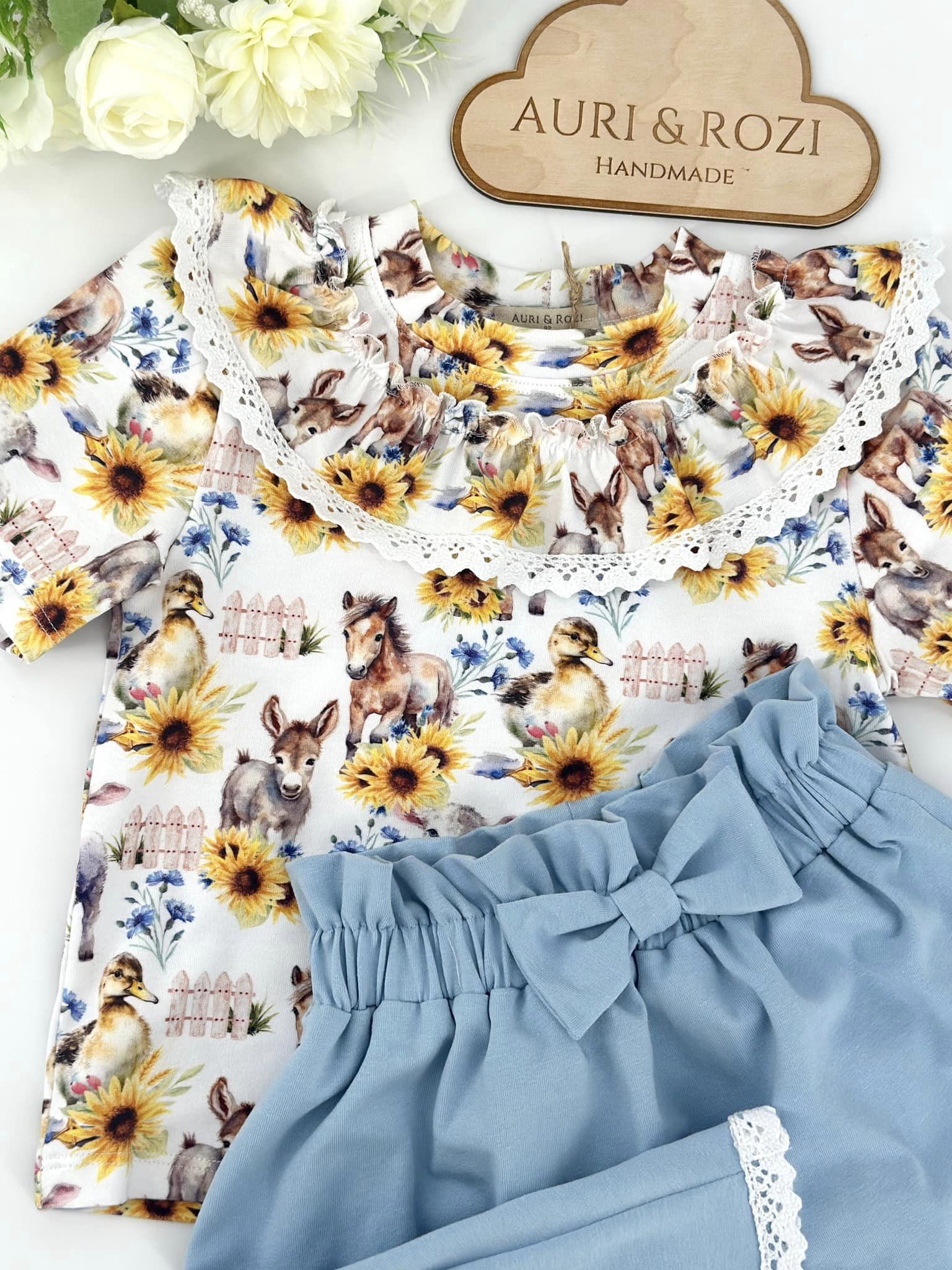 Bloomers Błękitny Auri&Rozi - obrazek 3