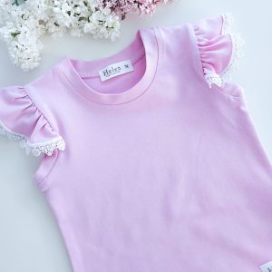 Bluzka Gładka Ciepła Lila Helen