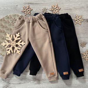 Joggery Ocieplane Beż Zuzi Handmade