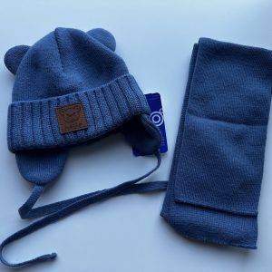 Komplet Zimowy Niebieski Miś