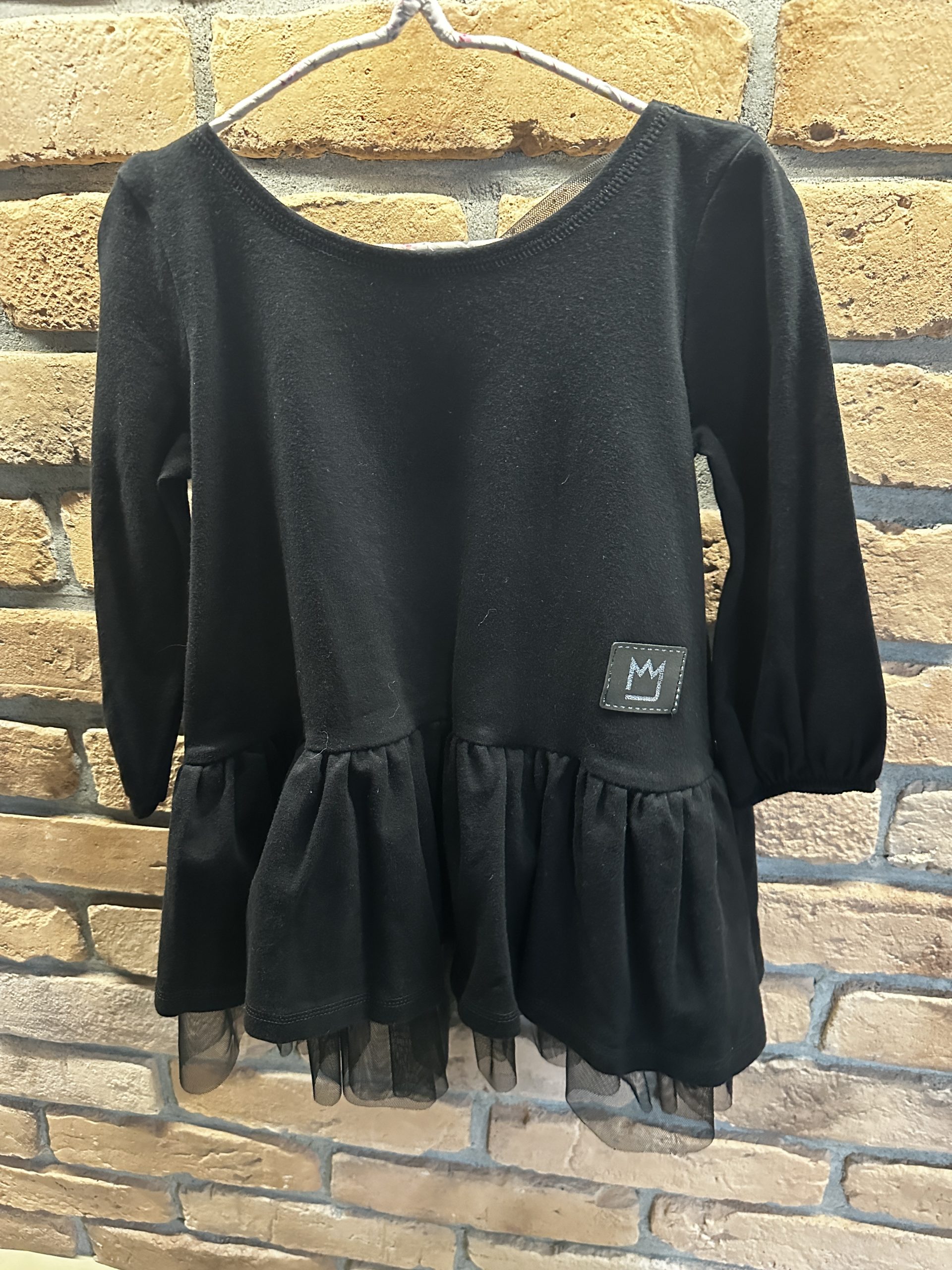 Sukienka Czarna Z Tiulem MIMI - obrazek 7