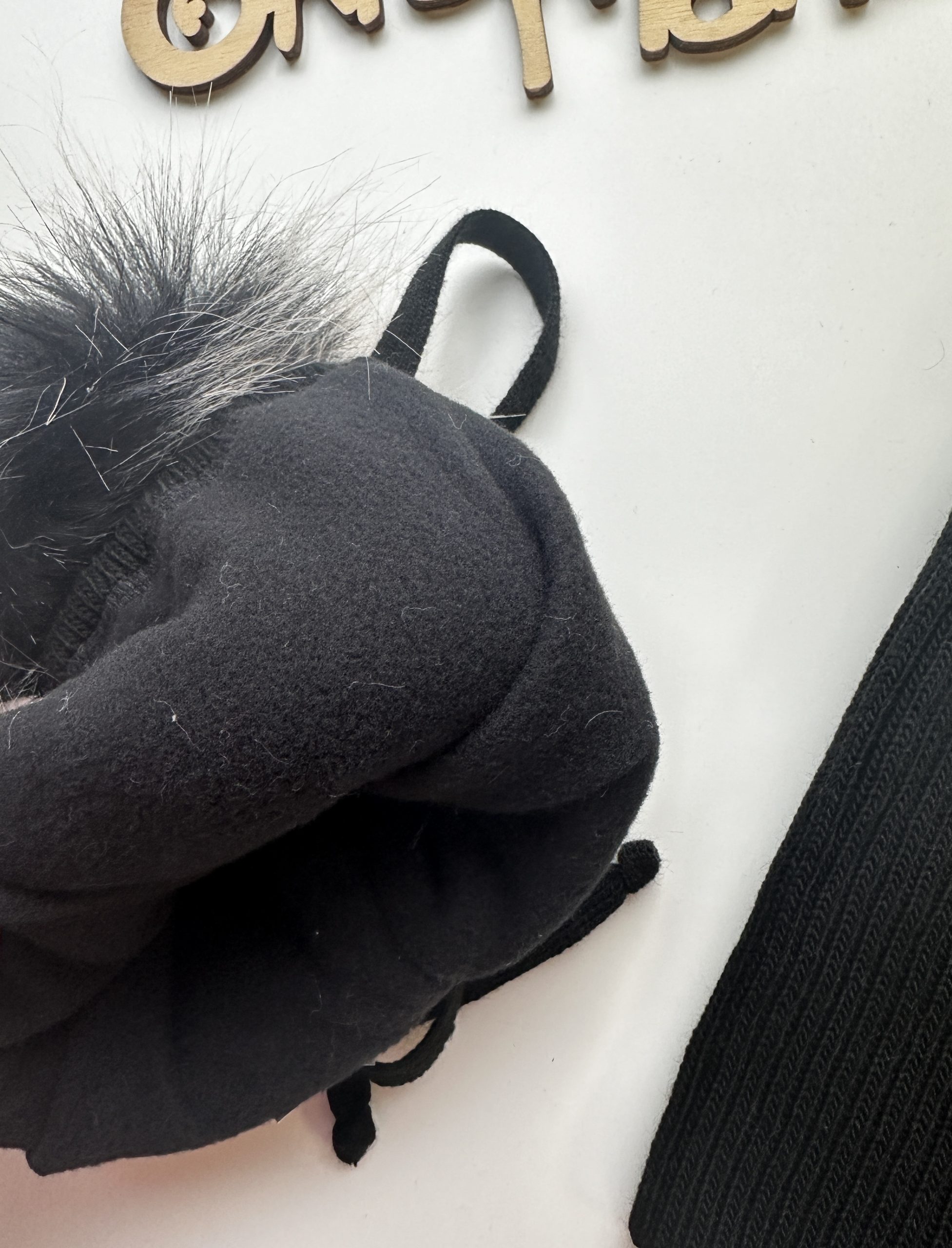 Komplet Zimowy Czarny Gwiazdki 46-48 cm - obrazek 4