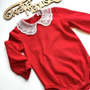 Czerwone Body Kołnierzyk Helen