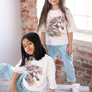 Spodnie Falbanki Błękit Chill Out