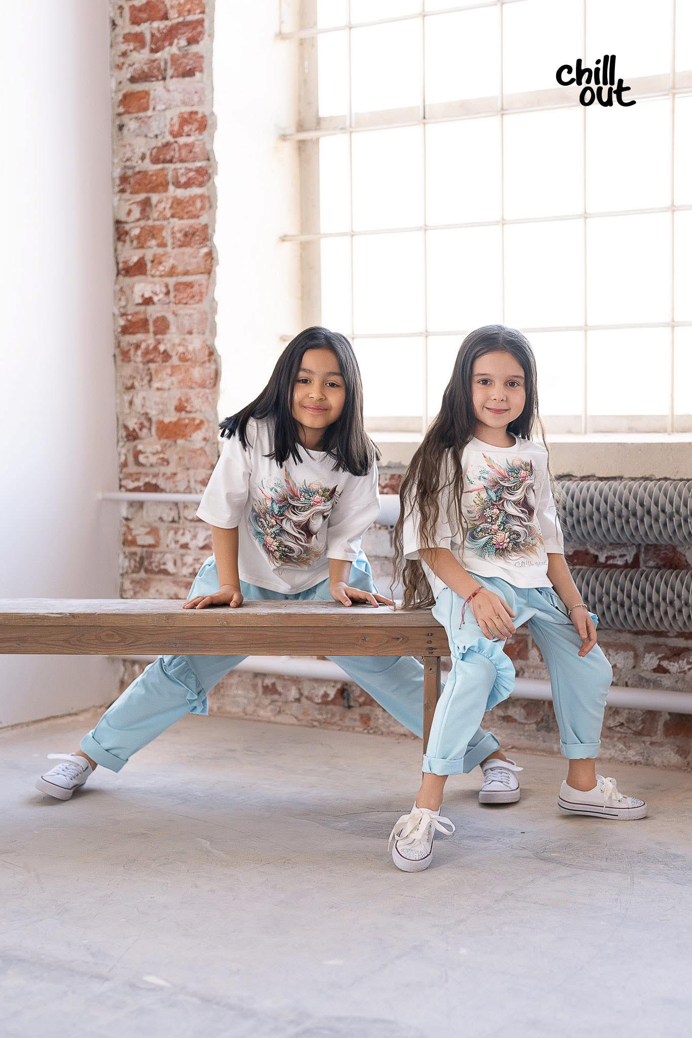 Spodnie Falbanki Błękit Chill Out - obrazek 4