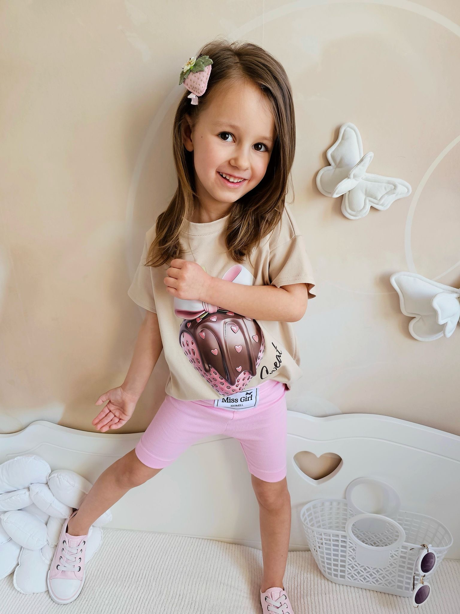 Kolarki Prążek Barbie Róż Igomill - obrazek 3