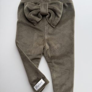 Legginsy Welurowe Kokardy Khaki Helen