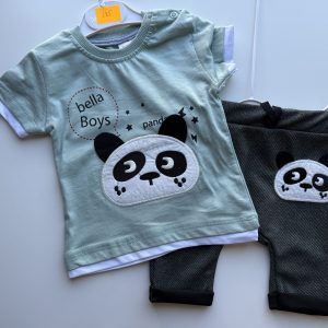 Komplet Letni Panda Brudna Mięta