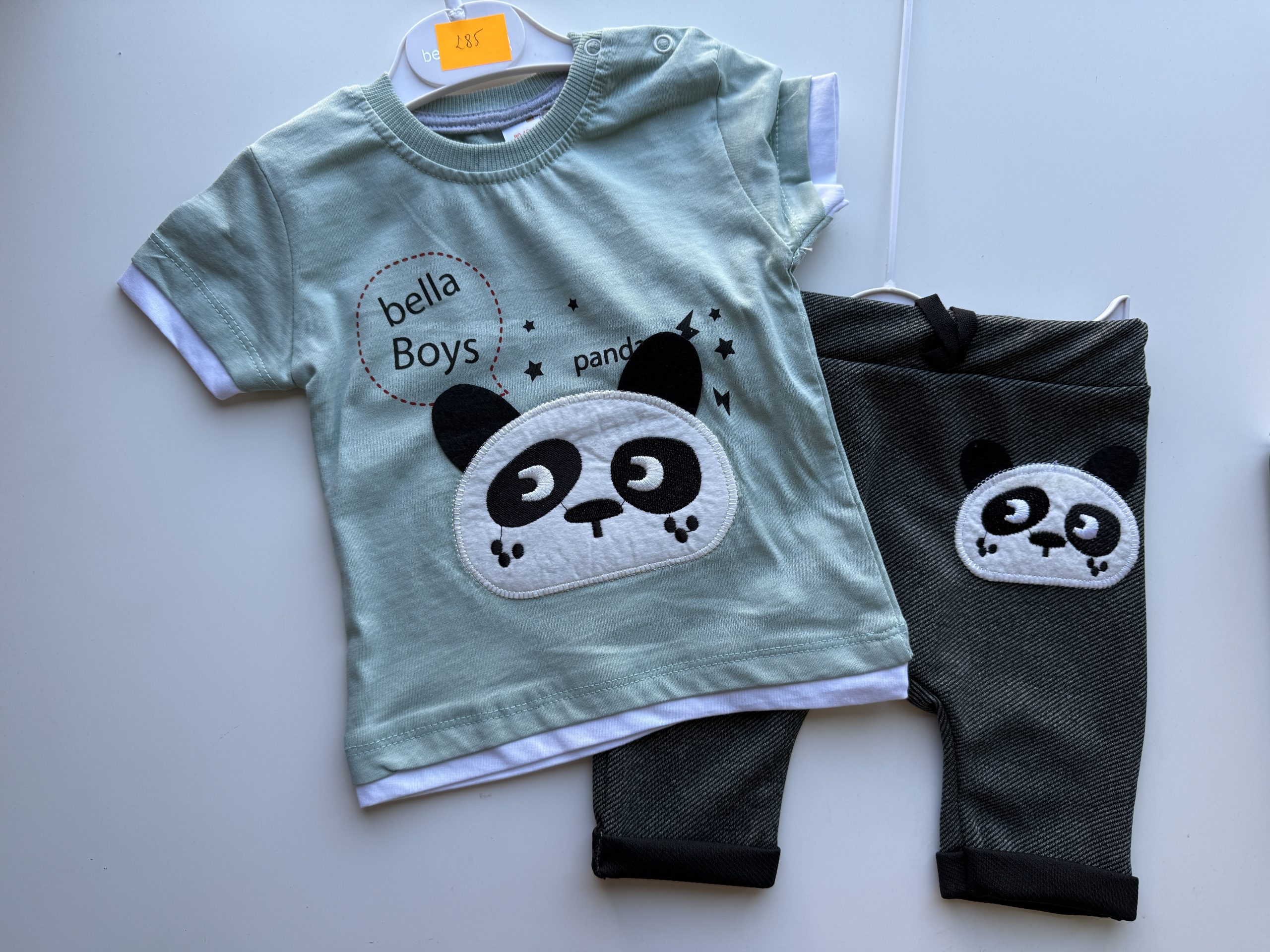 Komplet Letni Panda Brudna Mięta