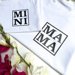 Bluzeczki Mama – Dziecko Białe Zuzi Handmade