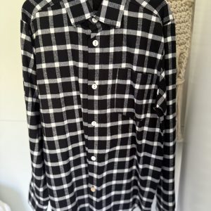 Koszula Flanelowa Biało-Czarna Krata MIMI, 140/146