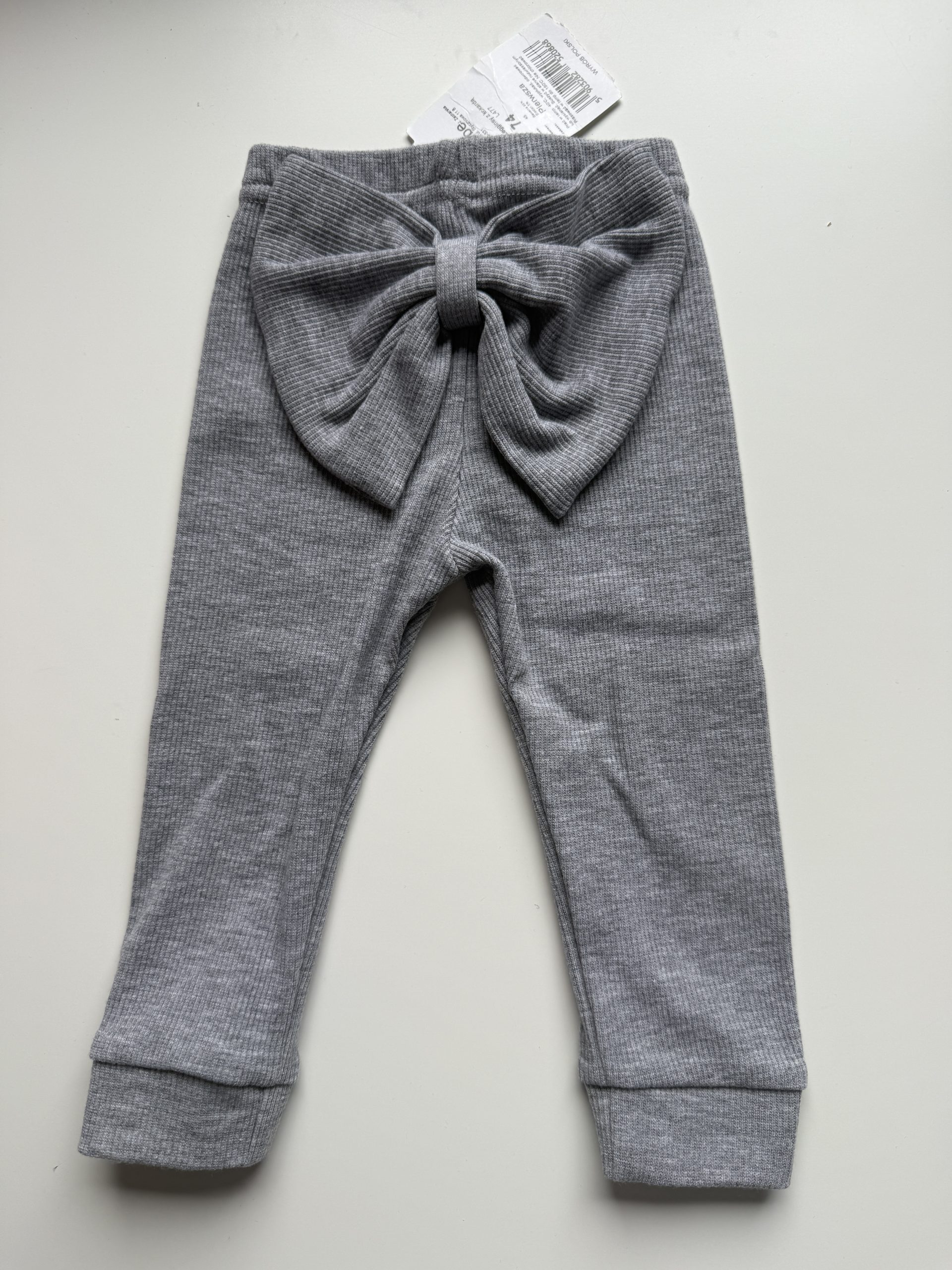 Legginsy Kokarda Szare Prążek Le Bebe, 74