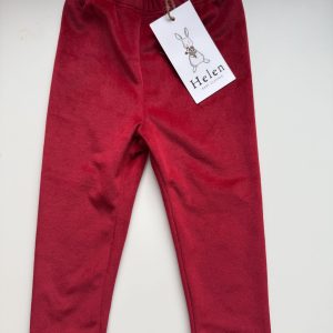 Legginsy Welurowe Czerwone Helen, 80