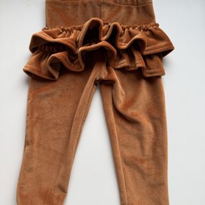 Legginsy Welurowe Falbanki Karmel ZaPa, 74/80