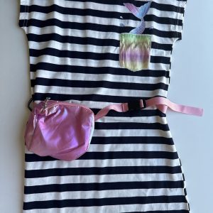 Sukienka Syrenka Paski Z Torebką